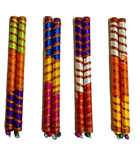 Anshri Multicolor Wooden Multicolor Dandiya Garba Sticks