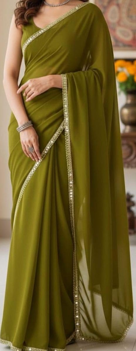 Vasthrlay Georgette Unstitched Ethnic Wear
