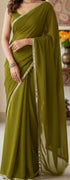 Vasthrlay Georgette Unstitched Ethnic Wear