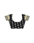 Vasthrlay Banarasi Jacquard Black And Golden Saree With Unstitched Blouse Piece