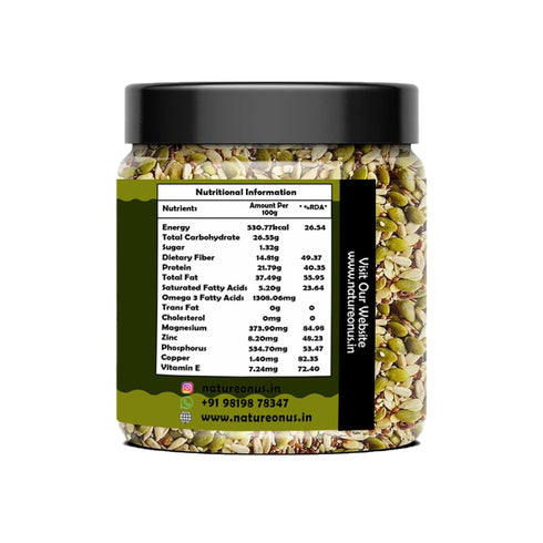 NATUREONUS 6-in-1 Raw Seeds Mix