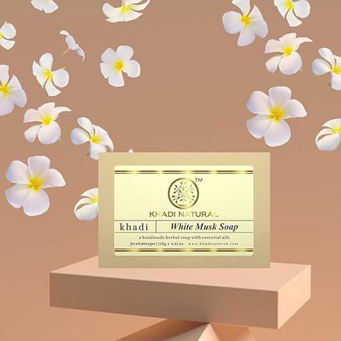 Khadi Natural Herbal Musk Soap |White 125 G