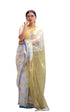 Vasthrlay Yellow Floral Lightweight Striped