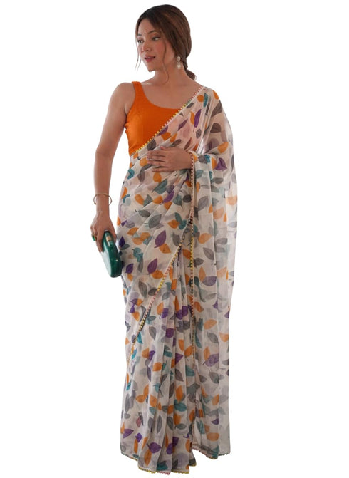 Vasthrlay Chiffon Unstitched Saree