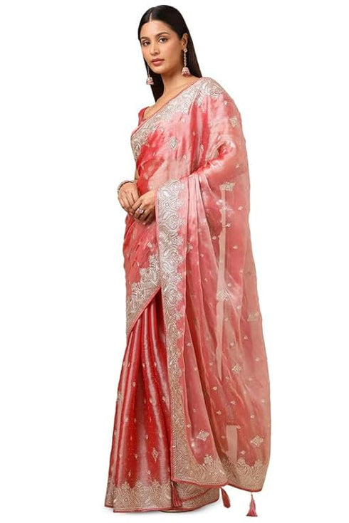 Vasthrlay Powder Organza Embroidered