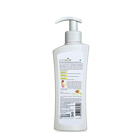 Lotus Herbals White Glow Hand & Body Lotion - Skin Whitening & Brightening - Spf - 25, I Pa+++