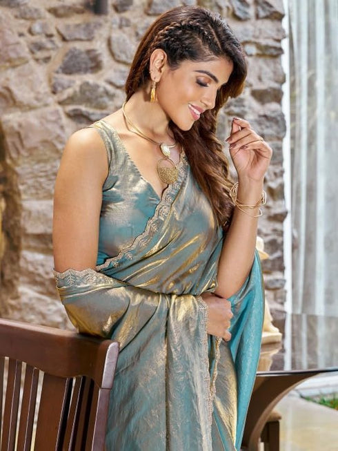 Vasthrlay Chiffon Unstitched Saree