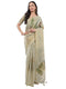 Vasthrlay Green Floral And Solid Design Polyester Saree With Unstitched Blouse Piece