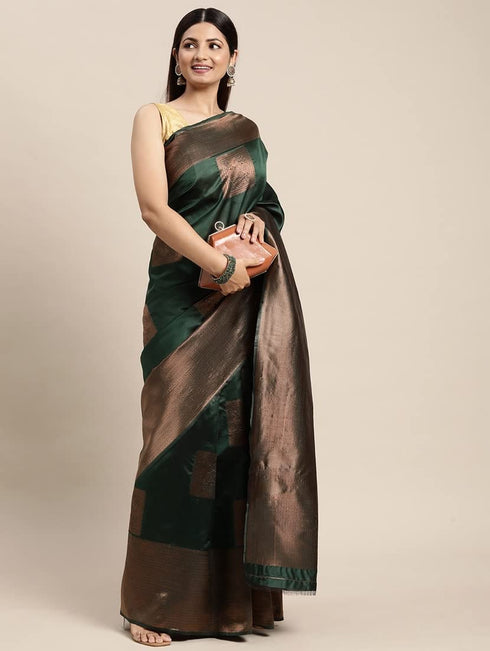 Vasthrlay Banarasi Traditional Unstitched Saree