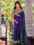 Vasthrlay Traditional Paithani Handloom Violategreen