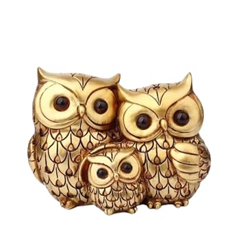 Owl Statue for Good Luck & Wisdom | Antique Multicolour Owl Showpiece