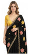 Vasthrlay Black Georgette Saree