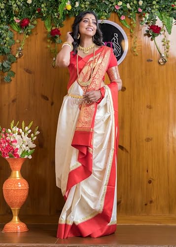 Vasthrlay Glory Satin Silk Saree Plain Soft Shiny Elegant Party Traditional Ethnic