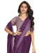 Vasthrlay Printed Pleated Rama Green Saree With Unstitched Blouse Piece