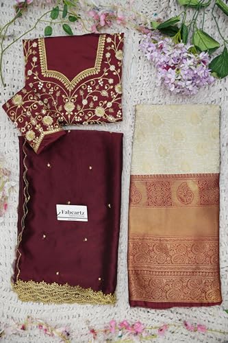 Vasthrlay South Indian Style Unstitch Half Saree Lehenga Choli For Women | Pl235