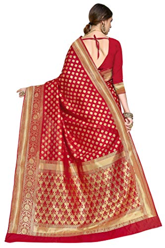 Vasthrlay Woven Pure Soft Kanjivaram Silk Saree Banarasi Style With Blouse Piece for Wedding