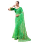 Vasthrlay Chiffon Bandhani Unstitched Peach Saree