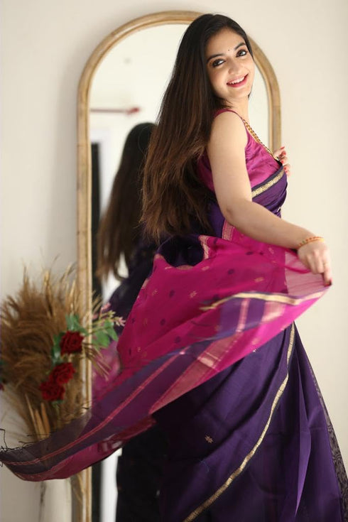 Vasthrlay Banarasi Printed Unstitched Saree