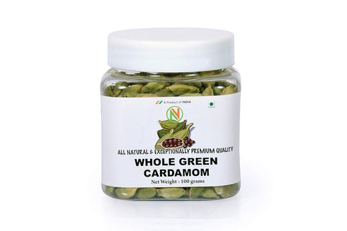 NatureVit Whole Green Cardamom Bold| Premium Kerala Elaichi