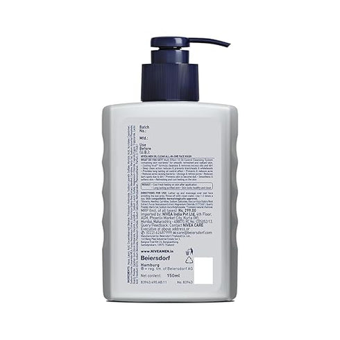 Nivea Men's Face Wash Oil Control 10X Vitamin C