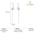 CLARA 925 Sterling Silver Sui Dhaga Threader Earrings Pear