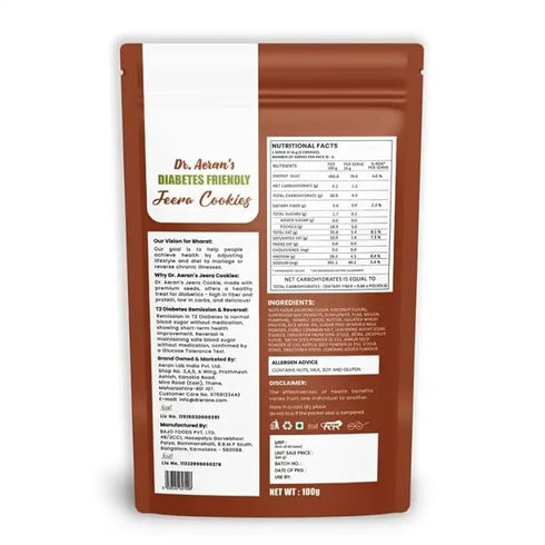 Dr Aeran’s Diabetes Friendly Jeera Cookies 150g