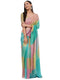 Vasthrlay Multicolor1 Printed Linen Saree With Unstitched Blouse Piece