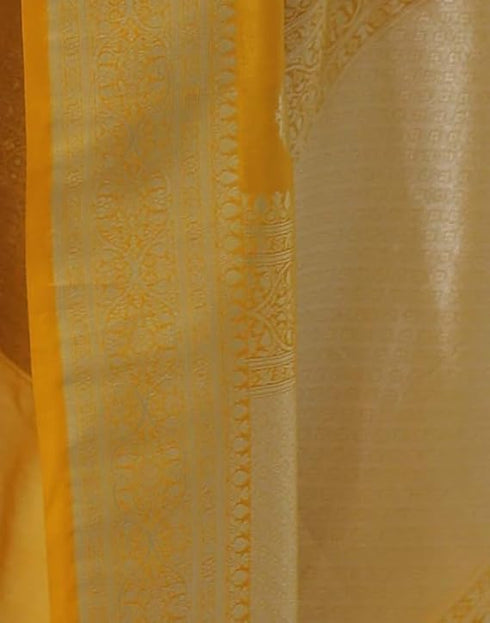 Vasthrlay Kanjivaram Banarasi Wedding Orange Saree