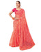 Vasthrlay Chiffon Bandhani Unstitched Peach Saree