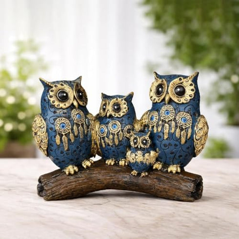 The Spiritual for Good Luck II Aesthetic Resin Owl Art Figure Showpiece II Feng Shui & Vastu