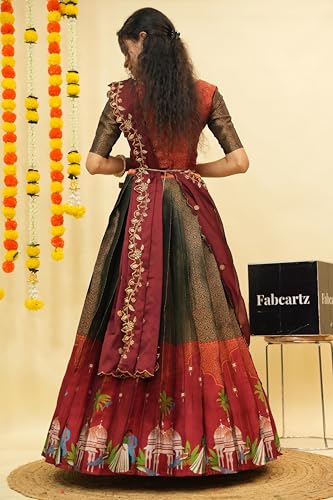 Vasthrlay Traditional South India Half And Half Saree