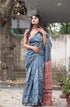 Vasthrlay Women's Cotton Kalamkari Wedding Saree With Blouse Piece