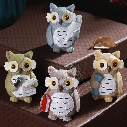 Miniature Owl Showpiece Statue Toys Decorative Items for Home Decor