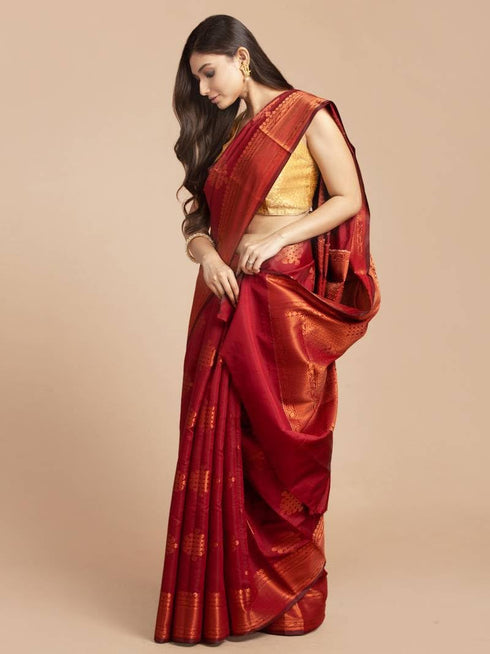 Vasthrlay Banarasi Unstitched Saree
