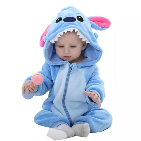 BRANDONN Unisex Baby Flannel Jumpsuit Pan