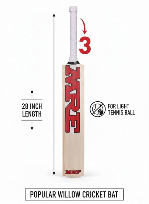 AEM® Himachal Willow Wooden Cricket Bat with Cover
