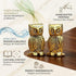 Oxidised Metal Miniature Owl Pair for Home Decor
