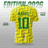 Yourjersey Neymarfan Brazil 2026 Football Jersey With Custom Name & Number| Yellow Green Soccer Sports Jersey For Men Boys Kids