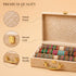 Bubs Spun Bangle Organizer Box for Women 3 Rod Bridal Chudi Storage with Handle & Lock Premium Velvet Beige