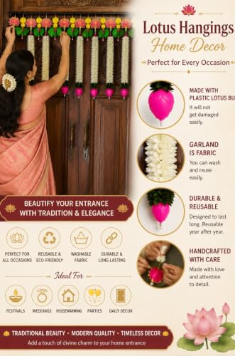 Vibha Garlands for Home Decoration Lotus Hangings