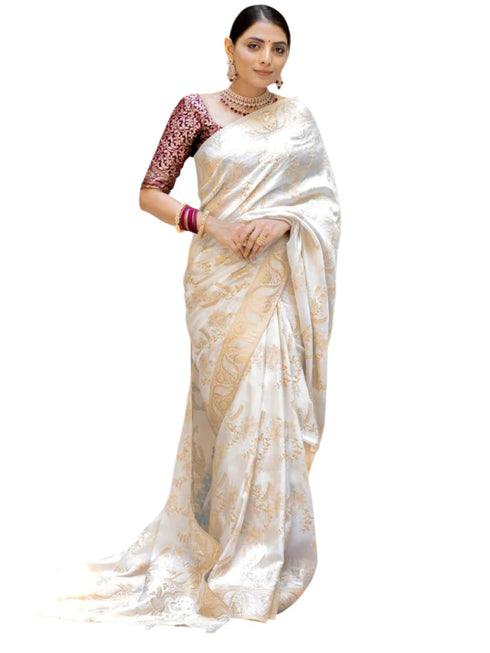 Vasthrlay Kanjivaram Unstitched Saree