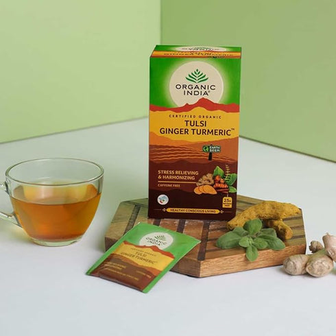 Organic India Tulsi Ginger Turmeric Tea bags