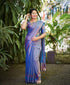 Vasthrlay Banarasi Kanjivaram Kanchipuram BS09 Saree With Blouse Piece