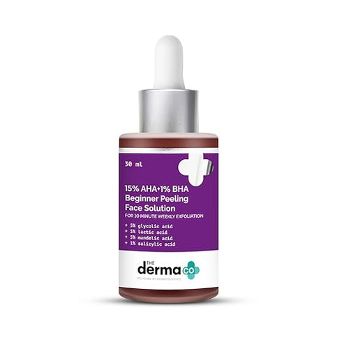 The Derma co 15% AHA+1% BHA Beginner Face Peeling Solution