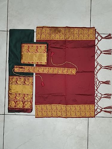 Vasthrlay South Indian Traditional Unstitched Narayanpet Half Sareee