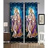 Eyelet Polyester Light Filtering God Printed Long Crush Curtains 7Ft | 2Pcs