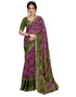 Vasthrlay Chiffon Bandhani Unstitched Yellow Saree