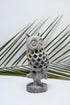 Natural Soapstone Owl Sculpture Hand Carved Jali Work Showpiece Figurine