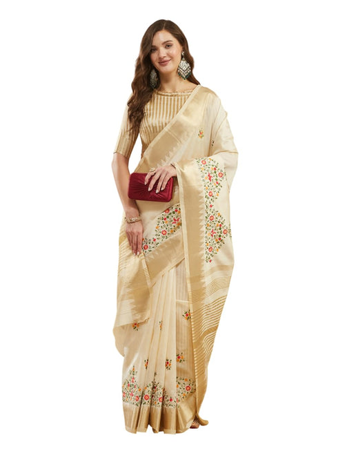 Vasthrlay Multi Embroidered Unstitched Saree