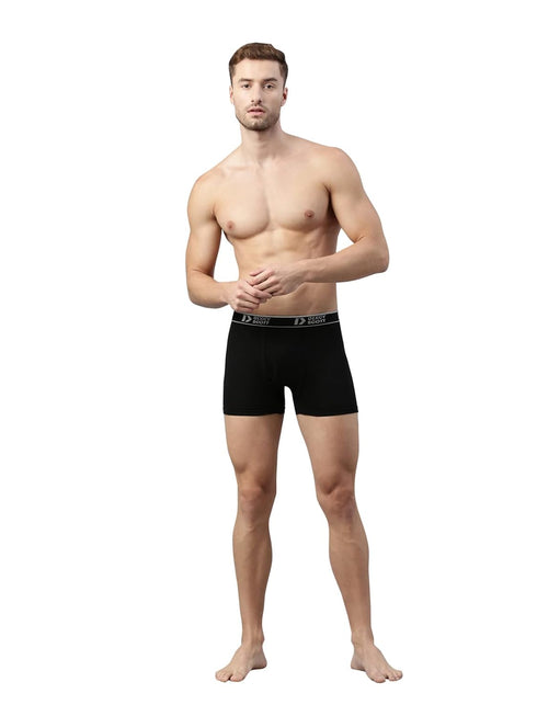 Dixcy Scott Cross Trunk | Long Leg Trunks for Men | 100% Combed Cotton | Soft, Sweat-Absorbent Waistband | C-Open Front Men's Underwear | Self-Hem Leg Grip Innerwear for Man | Pack of 1